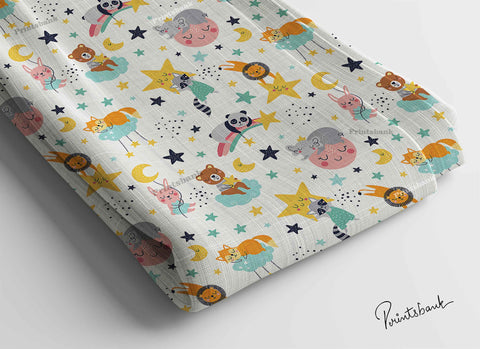 Offer! Kids Soft Digital Cotton Fabric Multipurpose