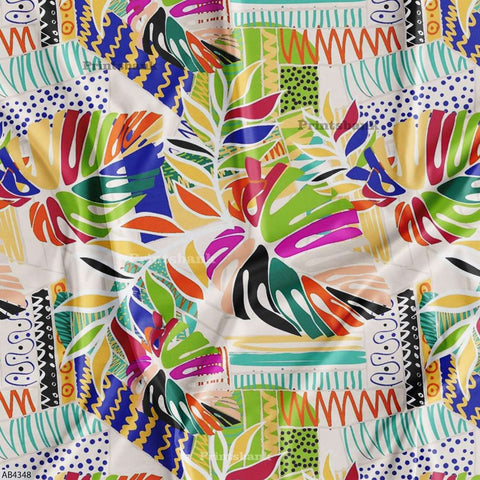 Wholesale abstract Printed Fabric in Surat