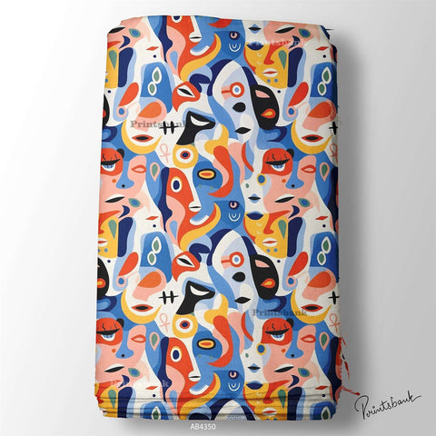Wholesale abstract Printed Fabric in Surat