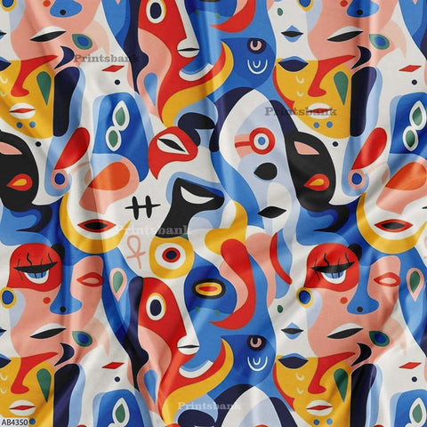 Wholesale abstract Printed Fabric in Surat