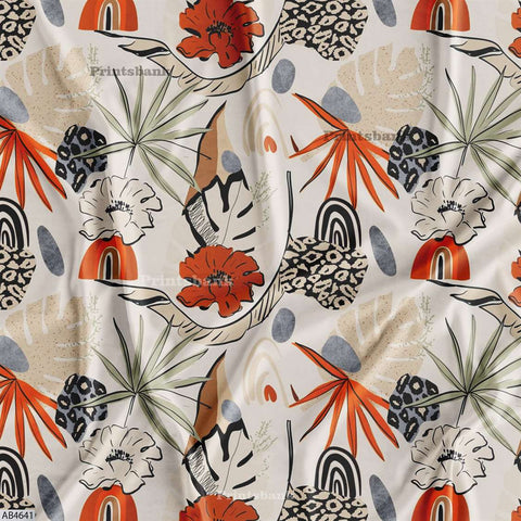 Wholesale abstract Printed Fabric in Surat