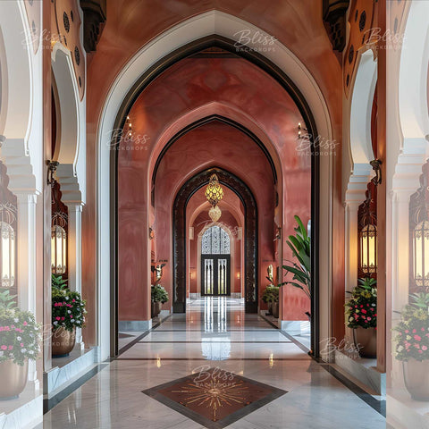 Beautiful Palace Entry Fabric Backdrop Background
