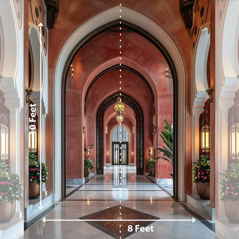 Beautiful Palace Entry Fabric Backdrop Background