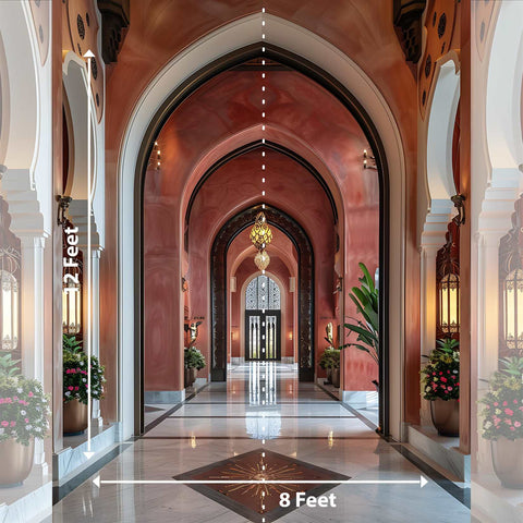 Beautiful Palace Entry Fabric Backdrop Background