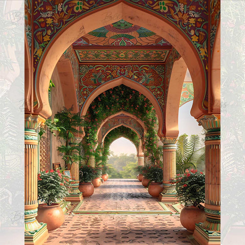 Rajasthan Touch fabric backdrop High Quality