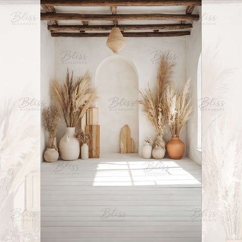 Premium Boho Minimal Studio Photo Fabric Backdrop