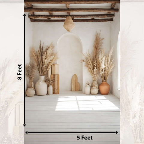 Premium Boho Minimal Studio Photo Fabric Backdrop