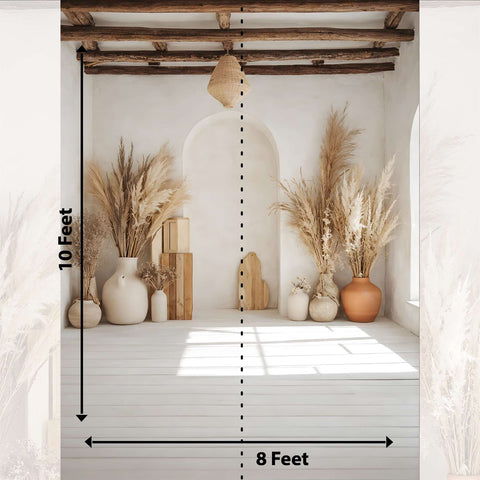 Premium Boho Minimal Studio Photo Fabric Backdrop