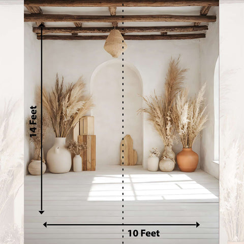 Premium Boho Minimal Studio Photo Fabric Backdrop