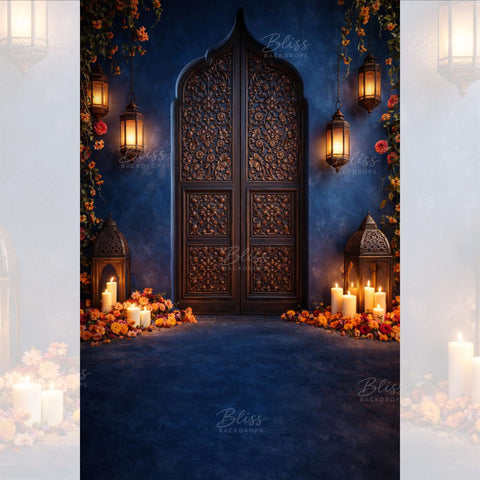 Poetic Vintage House Gate with Bright Light