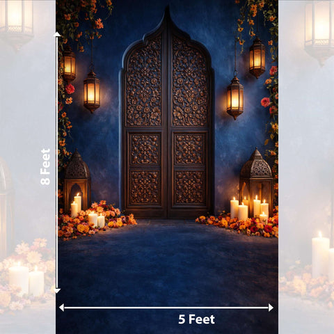 Poetic Vintage House Gate with Bright Light