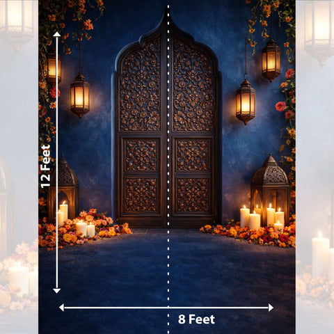 Poetic Vintage House Gate with Bright Light