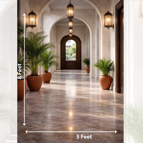 Hall of Fame Palace Corridor Background Backdrop Fabric
