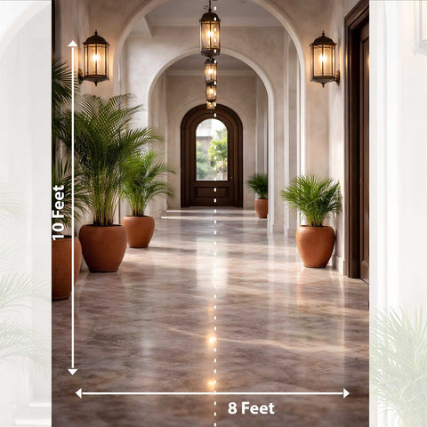 Hall of Fame Palace Corridor Background Backdrop Fabric