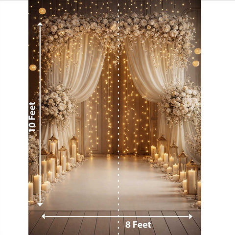 The Golden Curtains Printed 3D Fabric Backdrop