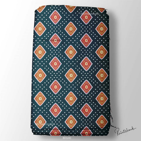 Bandhani Digital Printed fabric supplier