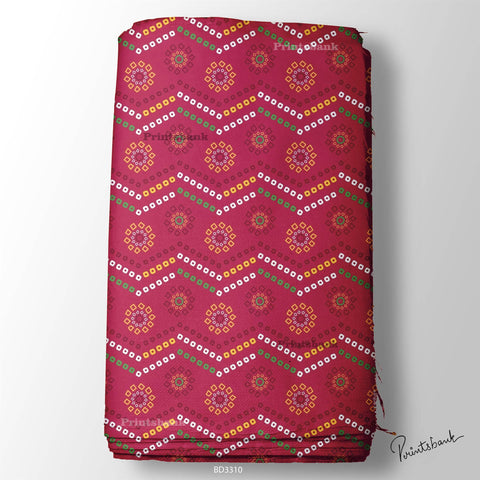 Wholesale Bandhani printed fabric in Surat