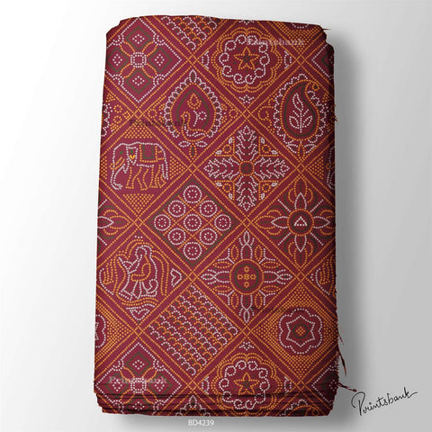 Bandhani Digital Printed Fabric Supplier