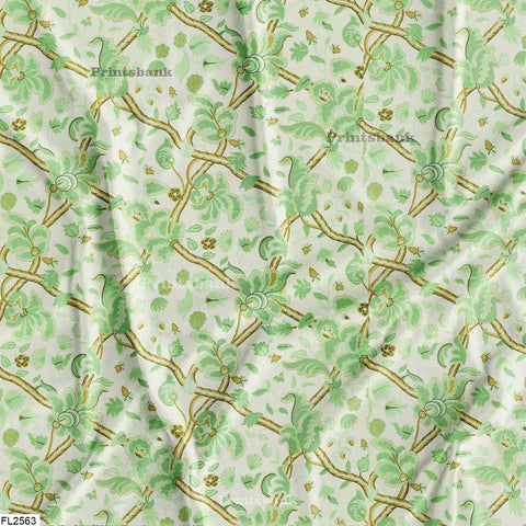 Floral Wholesale Digital Printed Fabric for Dress
