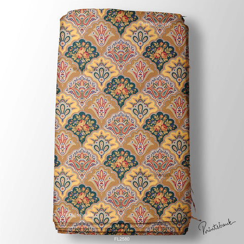 Floral Wholesale Digital Printed Fabric for Dress & Cloth