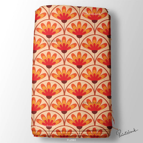 Floral Wholesale Digital Printed Fabric for Dress & Cloth