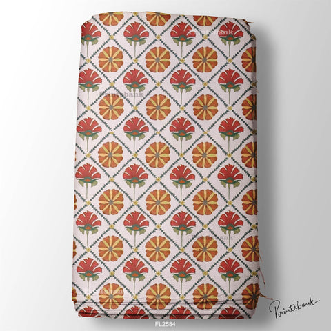 Floral Wholesale Digital Printed Fabric for Dress & Cloth