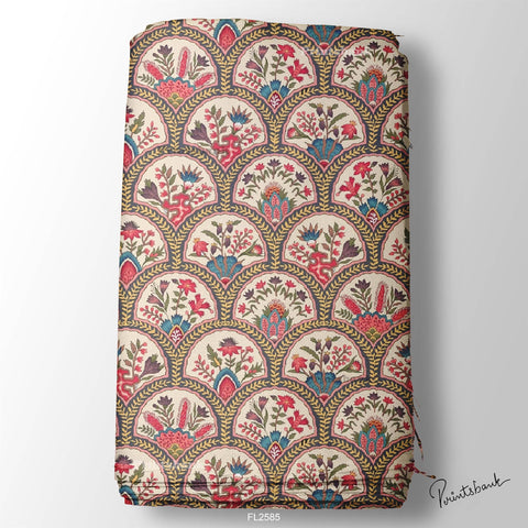 Floral Wholesale Digital Printed Fabric for Dress & Cloth