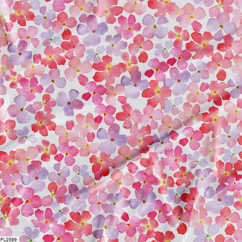 Floral Wholesale Digital Printed Fabric for Dress & Cloth