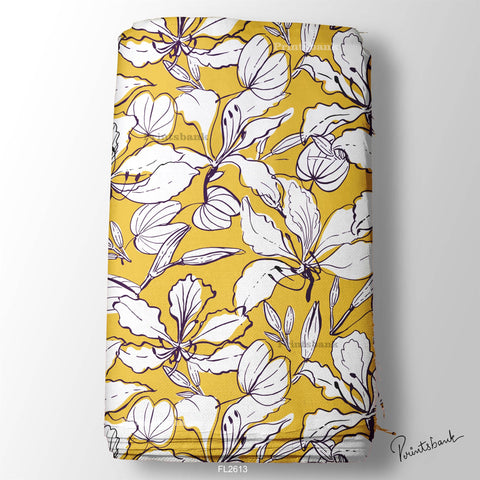 Floral Wholesale Digital Printed Fabric for Dress & Cloth