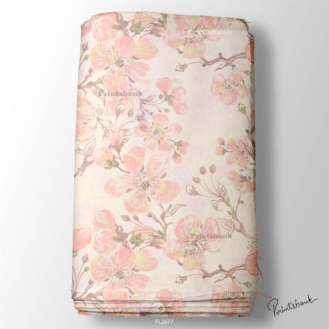Floral Wholesale Digital Printed Fabric for Dress & Cloth