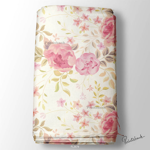 Floral Wholesale Digital Printed Fabric for Dress & Cloth