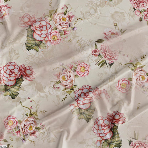 Floral Wholesale Digital Printed Fabric for Dress & Cloth