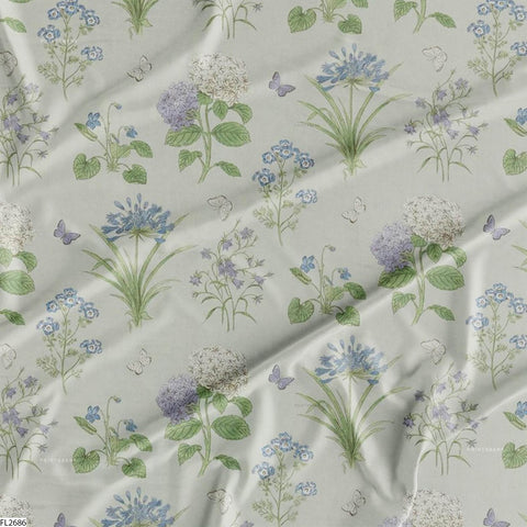 Floral Wholesale Digital Printed Fabric for Dress & Cloth