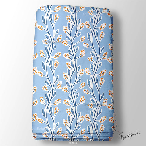 Floral Wholesale Digital Printed Fabric for Dress & Cloth