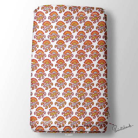 Floral Wholesale Digital Printed Fabric for Dress & Cloth