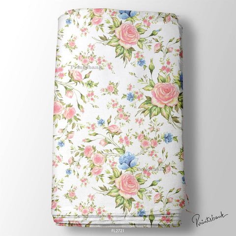 Floral Wholesale Digital Printed Fabric for Dress & Cloth