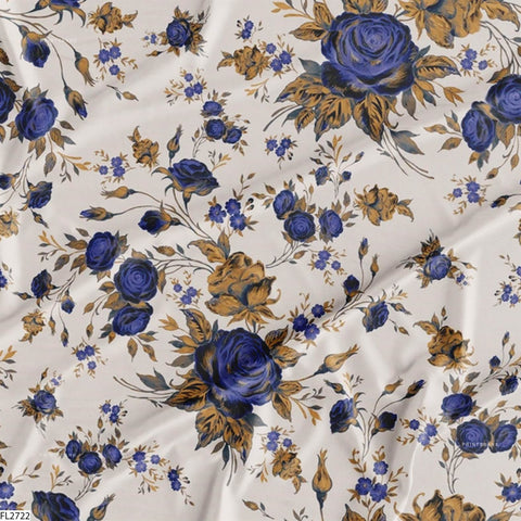 Floral Wholesale Digital Printed Fabric for Dress & Cloth
