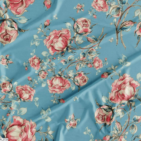 Floral Wholesale Digital Printed Fabric for Dress & Cloth