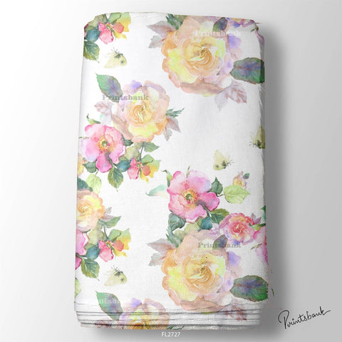 Floral Wholesale Digital Printed Fabric for Dress & Cloth