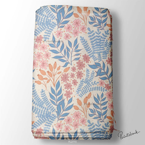 Floral Wholesale Digital Printed Fabric for Dress & Cloth