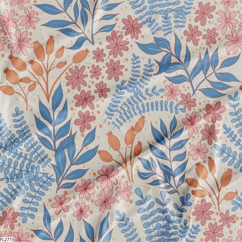 Floral Wholesale Digital Printed Fabric for Dress & Cloth