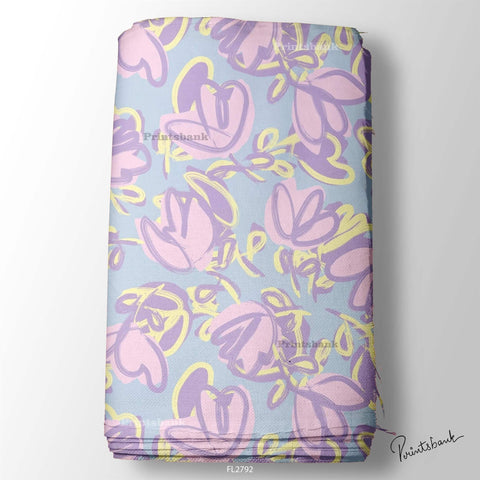 Floral Wholesale Digital Printed Fabric for Dress & Cloth