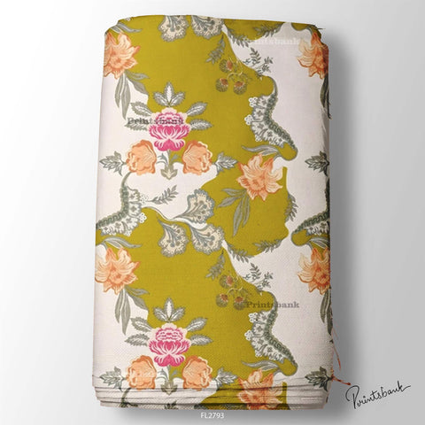 Floral Wholesale Digital Printed Fabric for Dress & Cloth