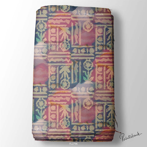 Floral Wholesale Digital Printed Fabric for Dress & Cloth