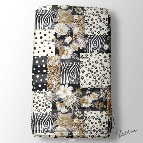 Floral Wholesale Digital Printed Fabric for Dress & Cloth