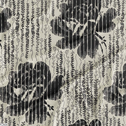 Floral Wholesale Digital Printed Fabric for Dress & Cloth