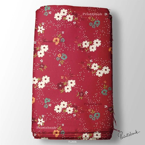 Floral Wholesale Digital Printed Fabric for Dress & Cloth