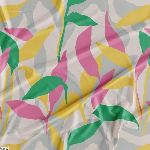 Floral Wholesale Digital Printed Fabric for Dress & Cloth