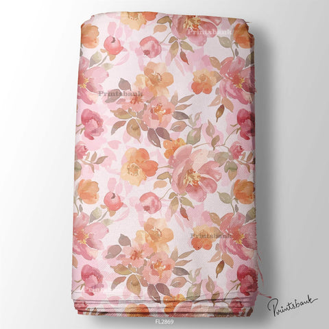 Floral Wholesale Digital Printed Fabric for Dress & Cloth