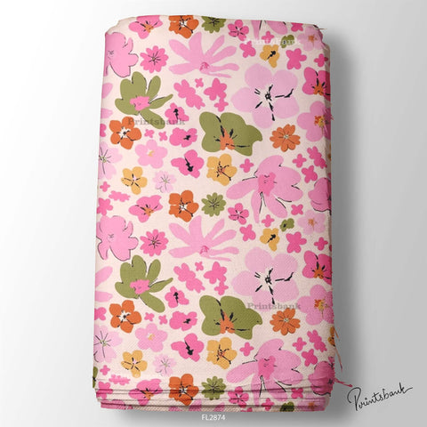 Floral Wholesale Digital Printed Fabric for Dress & Cloth